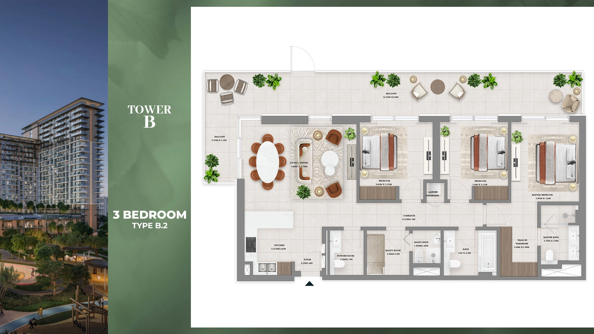 3 BR - Type B